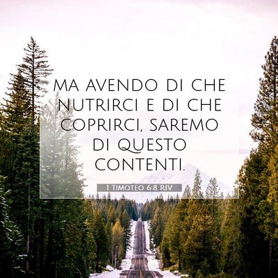1 Timoteo 6:8 Versetto della Bibbia Spiegato