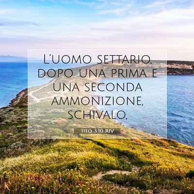 Tito 3:10 Versetto della Bibbia Spiegato