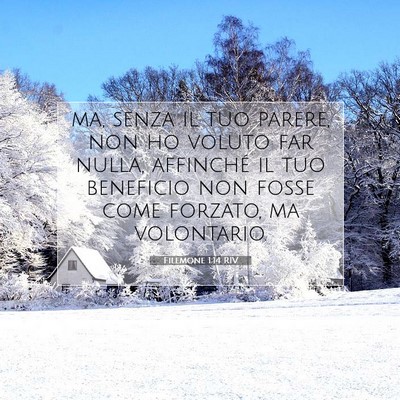 Filemone 1:14 Versetto della Bibbia Spiegato