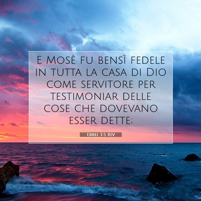 Ebrei 3:5 RIV Immagine del Versetto della Bibbia