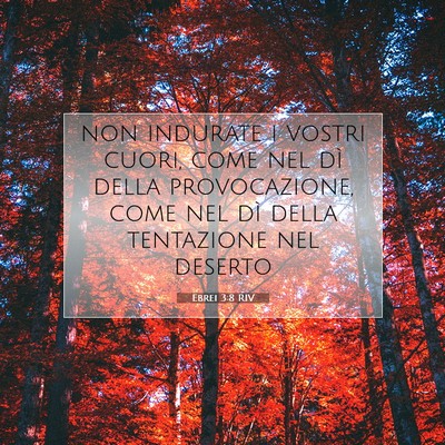Ebrei 3:8 RIV Immagine del Versetto della Bibbia