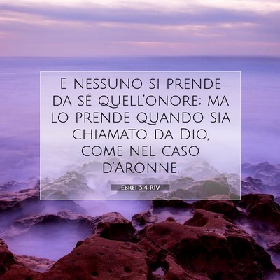 Ebrei 5:4 RIV Immagine del Versetto della Bibbia
