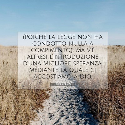 Ebrei 7:19 RIV Immagine del Versetto della Bibbia