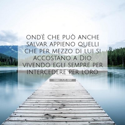 Ebrei 7:25 RIV Immagine del Versetto della Bibbia