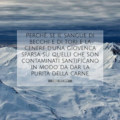 Ebrei 9:13 RIV Immagine del Versetto della Bibbia