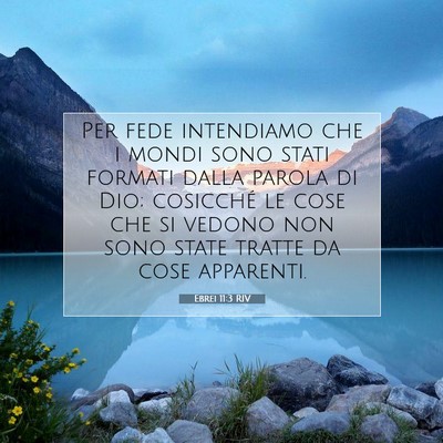 Ebrei 11:3 RIV Immagine del Versetto della Bibbia