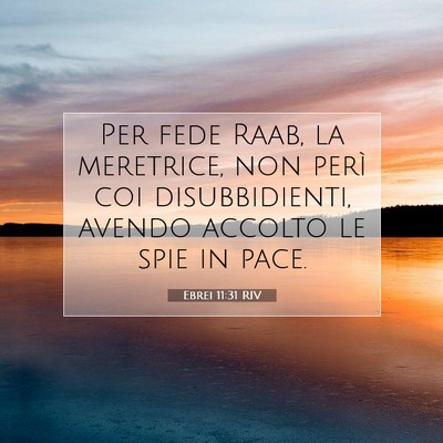 Ebrei 11:31 RIV Immagine del Versetto della Bibbia