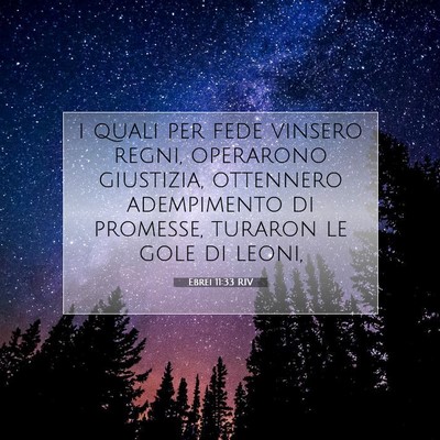 Ebrei 11:33 RIV Immagine del Versetto della Bibbia