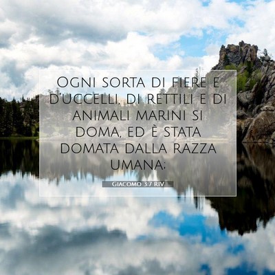 Giacomo 3:7 RIV Immagine del Versetto della Bibbia