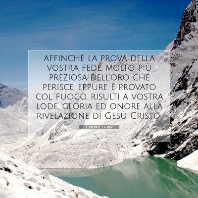 1 Pietro 1:7 RIV Immagine del Versetto della Bibbia