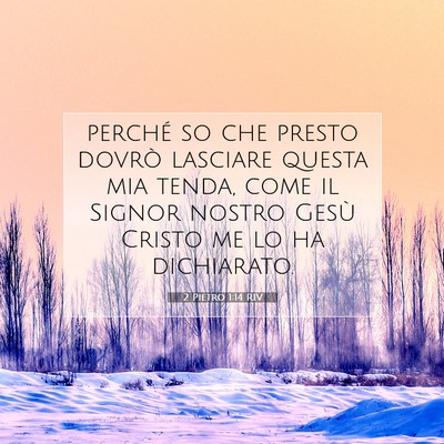 2 Pietro 1:14 Versetto della Bibbia Spiegato