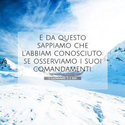 1 Giovanni 2:3 RIV Immagine del Versetto della Bibbia