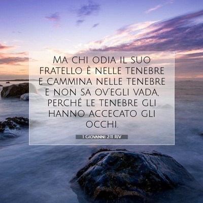 1 Giovanni 2:11 RIV Immagine del Versetto della Bibbia