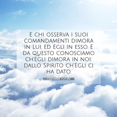 1 Giovanni 3:24 RIV Immagine del Versetto della Bibbia