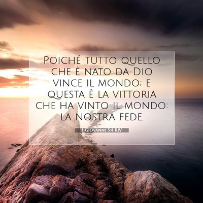 1 Giovanni 5:4 RIV Immagine del Versetto della Bibbia
