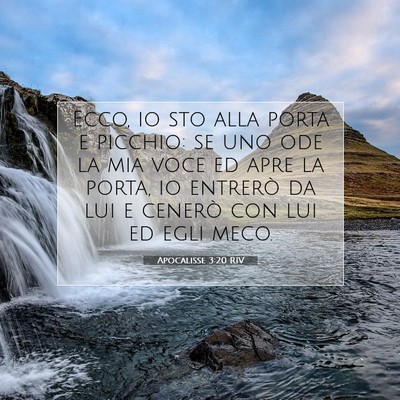 Apocalisse 3:20 RIV Immagine del Versetto della Bibbia