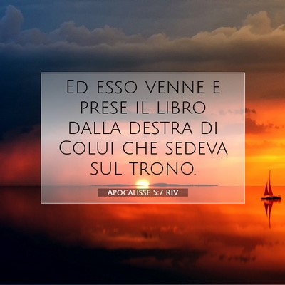 Apocalisse 5:7 RIV Immagine del Versetto della Bibbia
