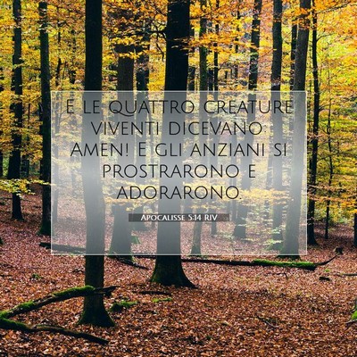 Apocalisse 5:14 RIV Immagine del Versetto della Bibbia