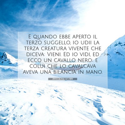 Apocalisse 6:5 Versetto della Bibbia Spiegato