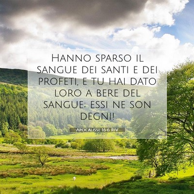 Apocalisse 16:6 RIV Immagine del Versetto della Bibbia