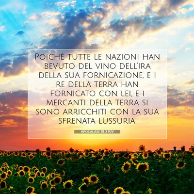 Apocalisse 18:3 RIV Immagine del Versetto della Bibbia