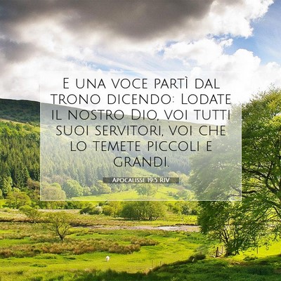 Apocalisse 19:5 Versetto della Bibbia Spiegato